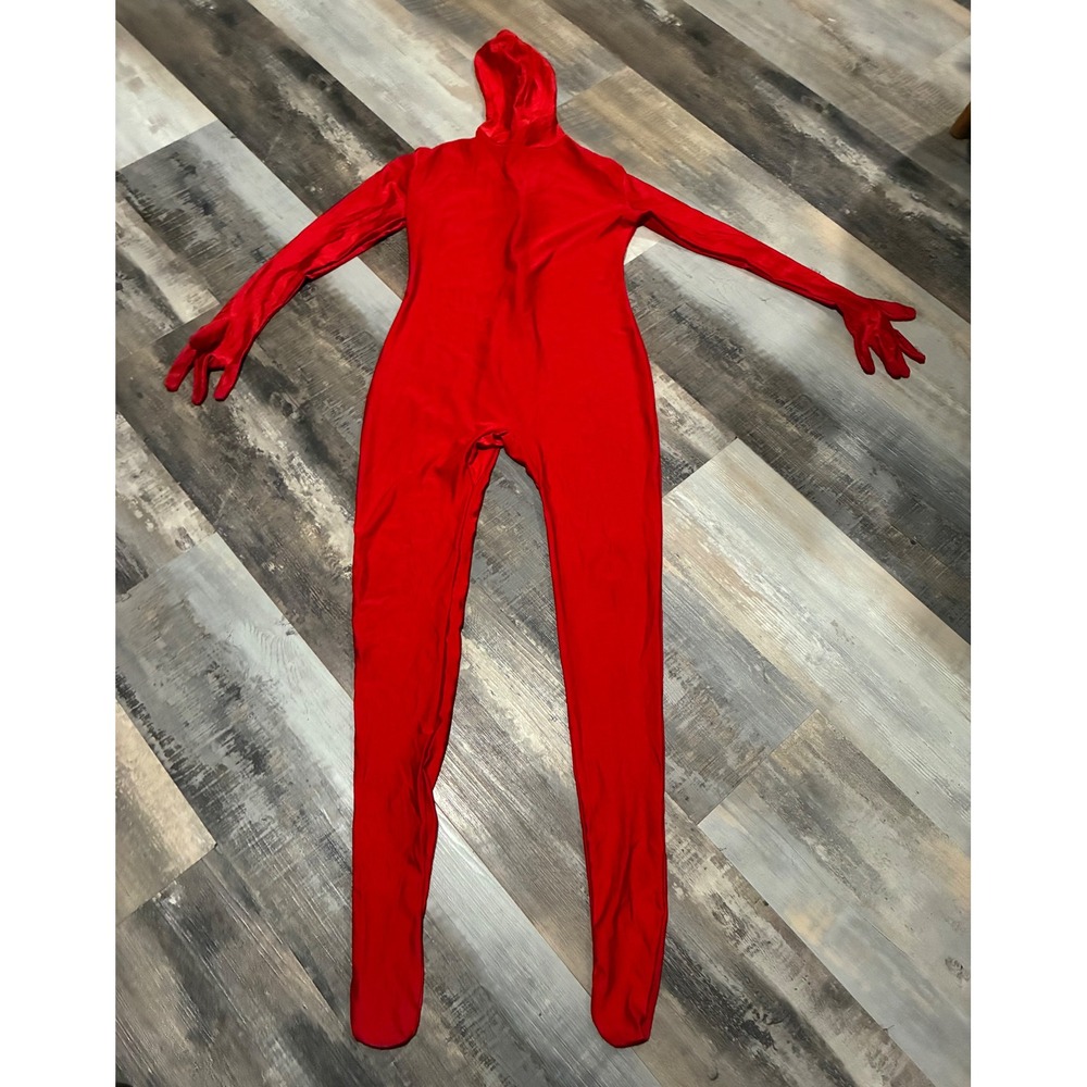 Amscan Red Full Body Stretch Suit Costume Jumpsuit Zentai Cosplay